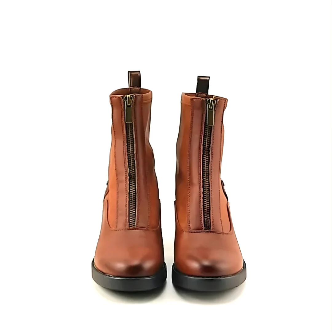 Botines de Piel Premium con Dise帽o Distintivo Para Mujer - Imagen 4