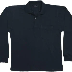 Polo 100% algodón manga larga con bolsillo