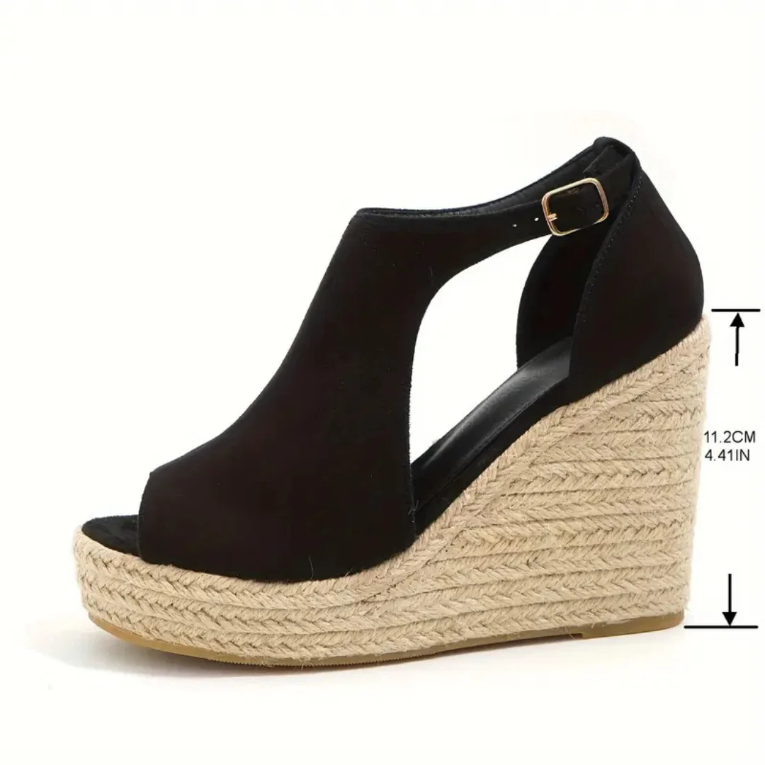 Sandalias de cuña para mujer con acabado elegante y diseño cubierto® - Imagen 5
