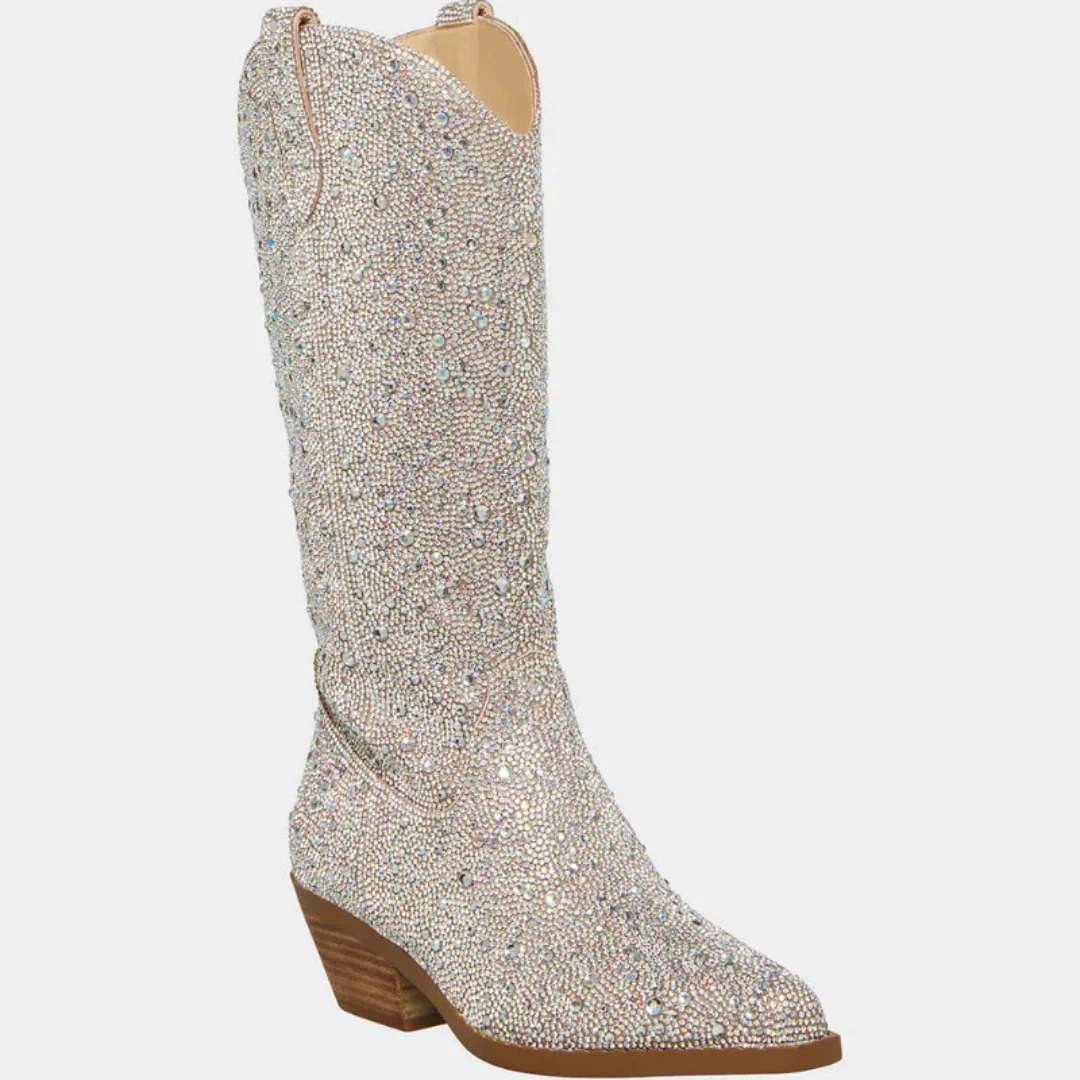 Botas brillantes de tac贸n para mujer - Imagen 5