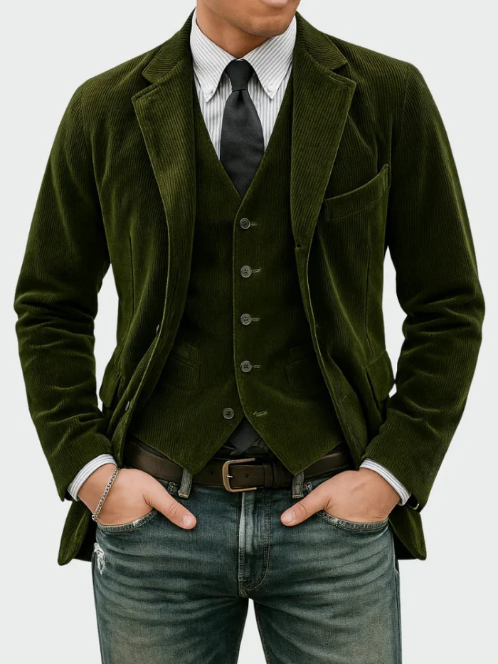 Tommy | Conjunto de 2 piezas: Blazer y Chaleco de Pana - Imagen 5