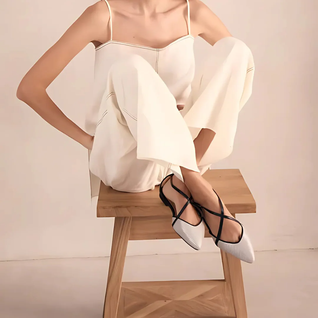 Bailarina con tiras cruzadas para mujer - Imagen 5