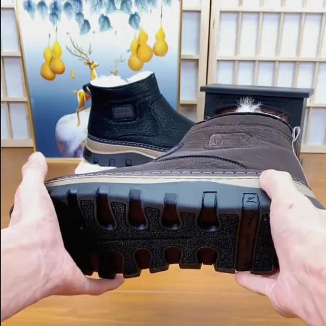 Botas de Nieve C谩lidas para Hombre en Tejido Polar - Imagen 5