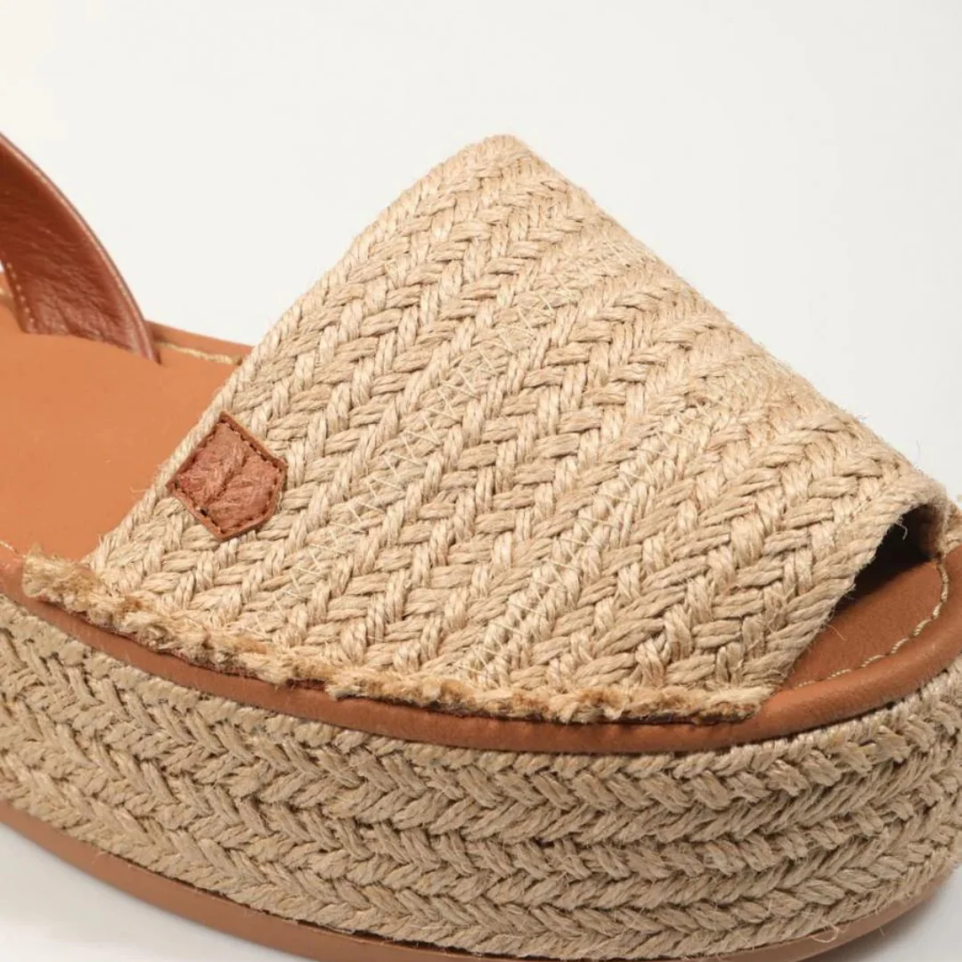 Sandalia menorquina de yute con suela de plataforma庐 - Imagen 7