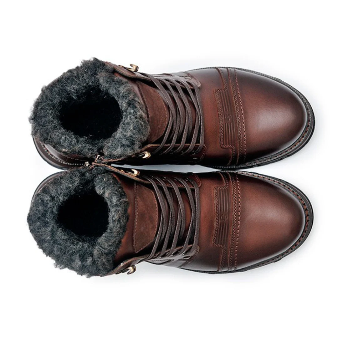 Botas de invierno para hombre de cuero auténtico marrón® - Imagen 7