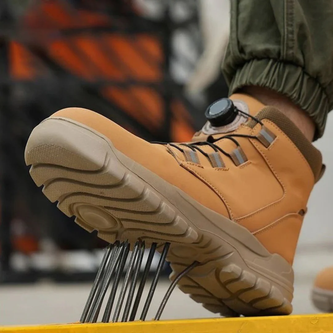 Zapatos de seguridad con puntera de acero y suela de goma antipinchazos para hombre - Imagen 5