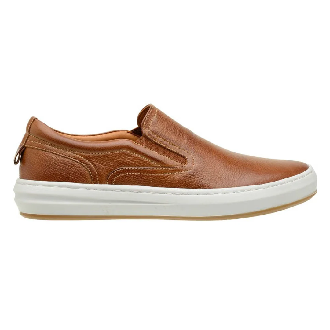 Mocasines Slip-On de cuero con dise帽o casual para hombre - Imagen 5