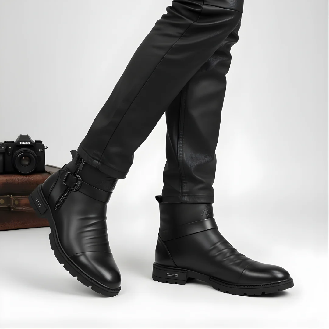 Botas de cuero con estilo elegante y moderno para hombre - Imagen 3