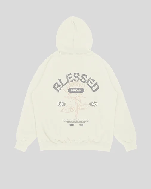 Hoodie hueso Blessed (UNISEX) - Imagen 3
