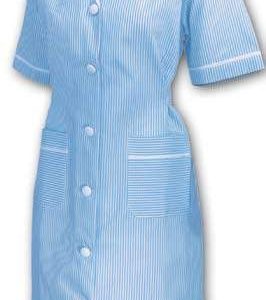 Bata de señora manga corta de rayas