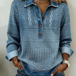 Mila | Jersey moderno con botones a medio abrir