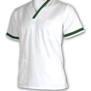 Casaca manga corta bicolor con base blanca