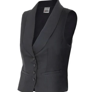 Chaleco de señora de cuello smoking