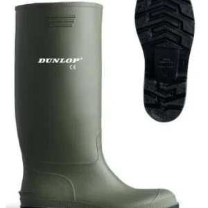 Bota de agua PVC caña alta verde.