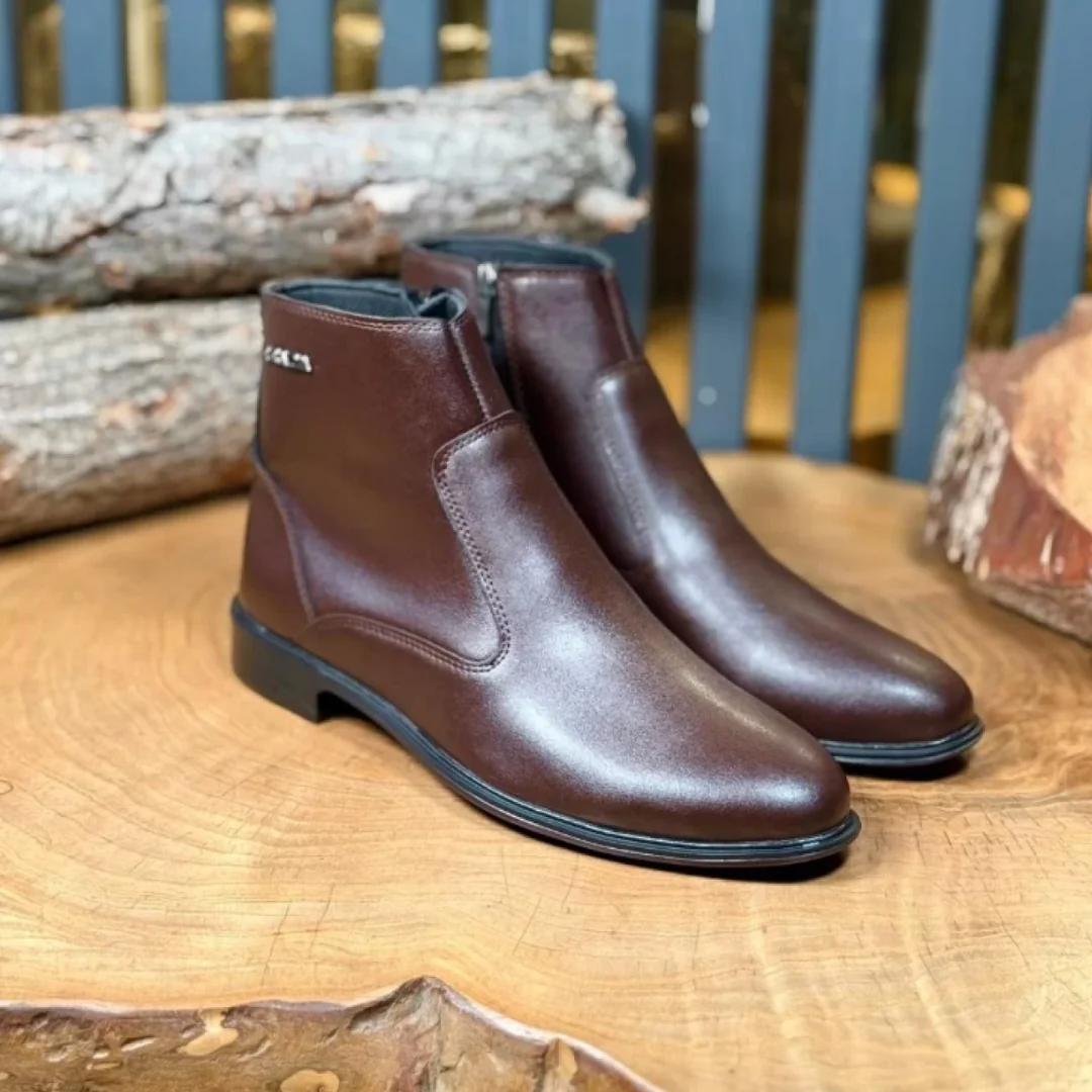 Botas de piel con dise帽o ergon贸mico para hombre - Imagen 6