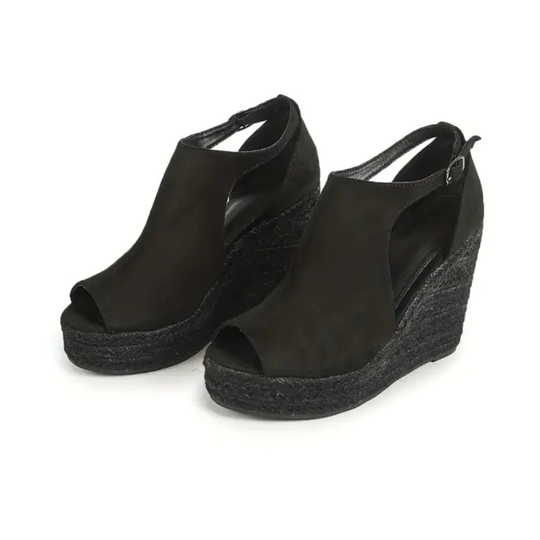 Sandalias de cuña para mujer con acabado elegante y diseño cubierto® - Imagen 7