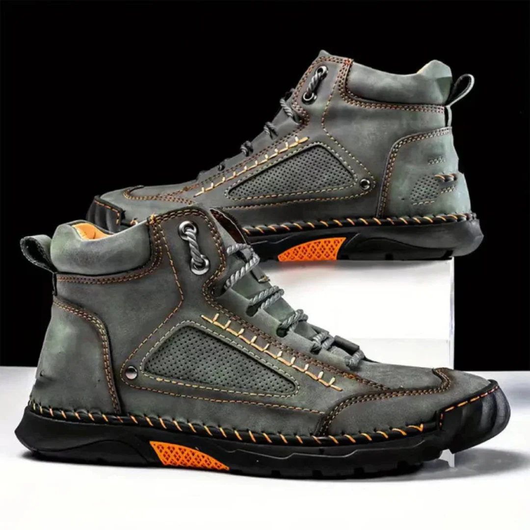 Botas ergon贸micas de cuero cosido para hombre庐 - Imagen 6