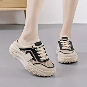 Zapatillas de mujer con cordones y suela ergonómica