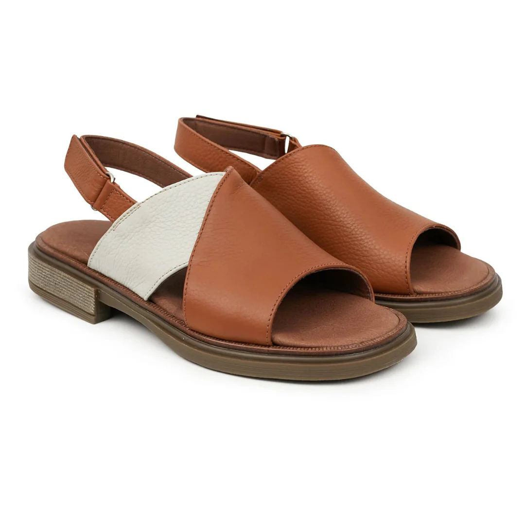 Sandalias de cuero en dos tonos庐 - Imagen 6