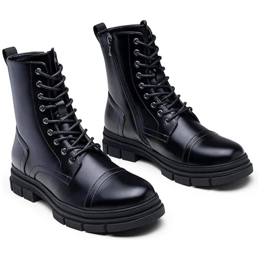 Botas de invierno altas forradas con lana para hombre - Imagen 5