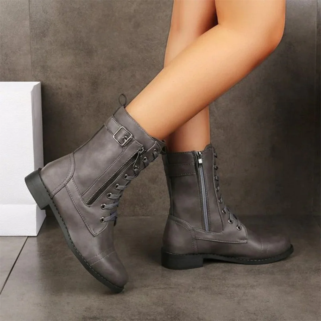 Botas de Estilo Cl谩sico con Plataforma y Suela Robusta para Mujer - Imagen 6