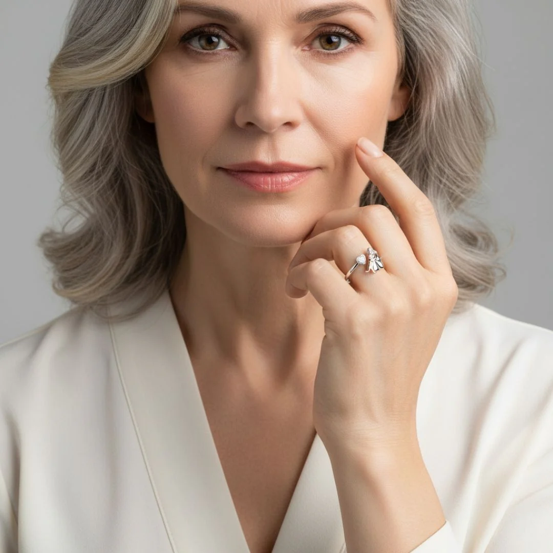 Anne™ - Anillo con Icono de Perro (Rosa) - Imagen 3