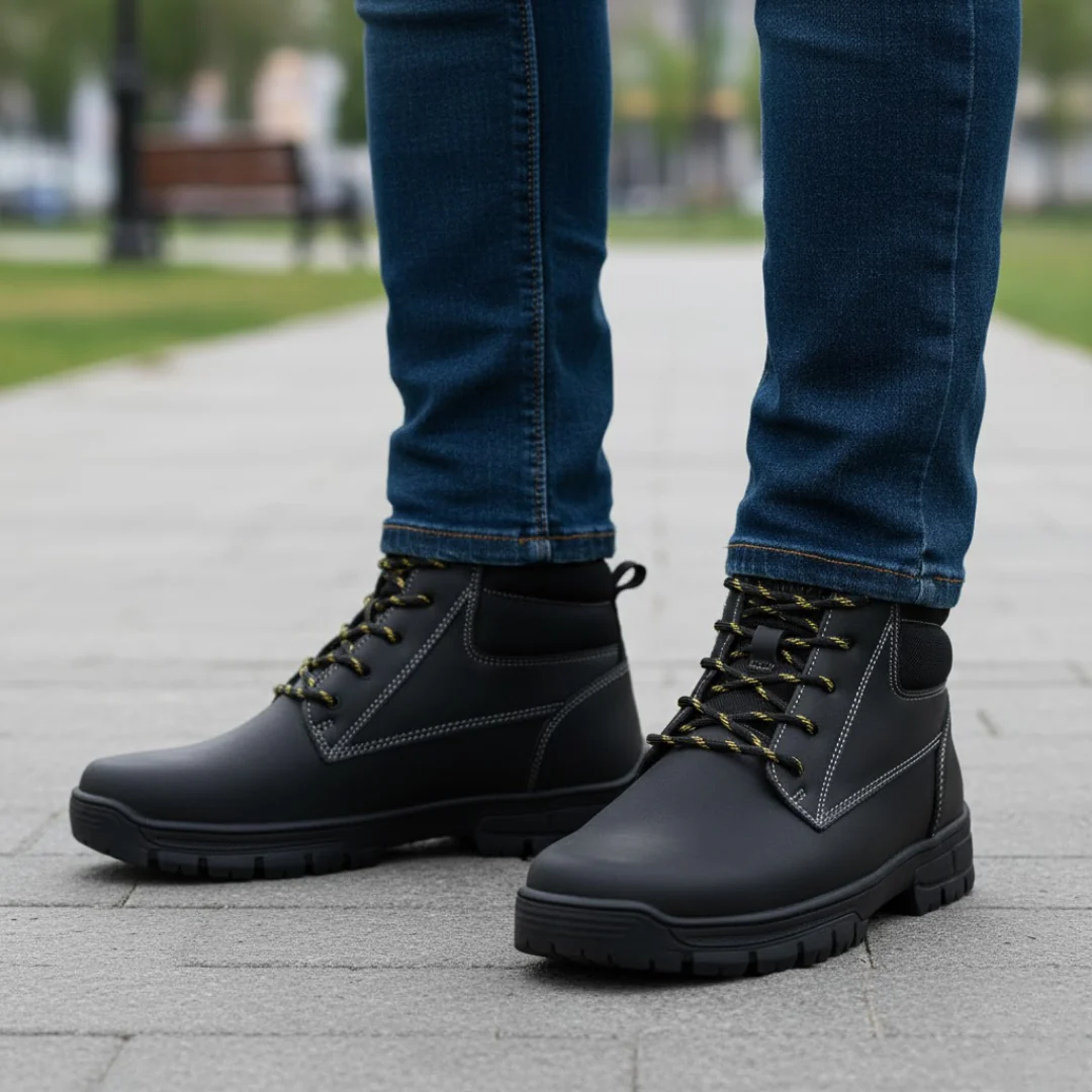 Botas de cuero genuino para hombre庐 - Imagen 3