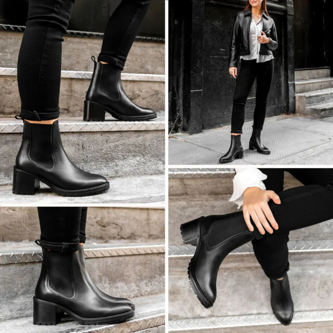 Botas de Cuero con Tac贸n para Mujer - Imagen 6