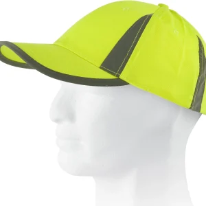 Gorra de alta visibilidad con bandas verticales