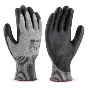 Guante de fibra anticorte valor 5 de poliuretano MA688-CUT5