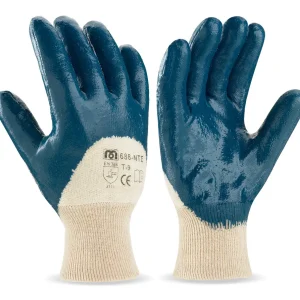 Guante de nitrilo, dorso transpirable. Pack 12 pares MA688-NTE