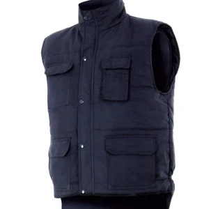 Chaleco de trabajo multibolsillos acolchado con cremallera oculta 108