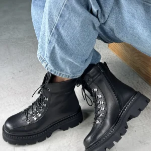 Botas con tacón alto y forro polar para mujer