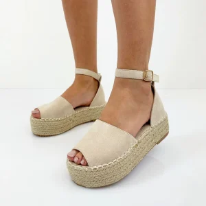 Sandalias Estilo Alpargatas y plataforma de yute