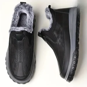 Botas de cuero con forro de lana para hombre