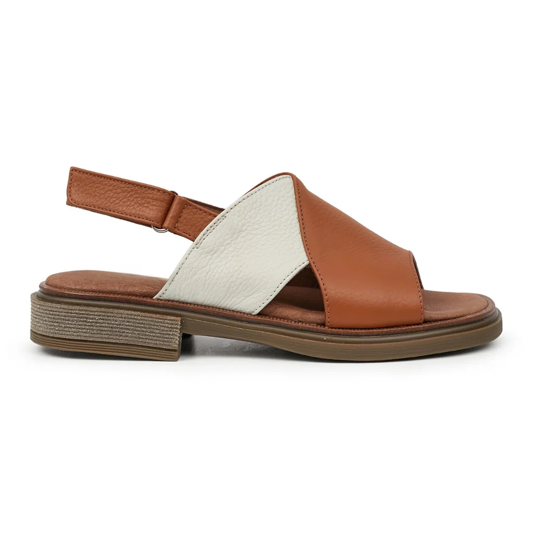 Sandalias de cuero en dos tonos庐 - Imagen 7