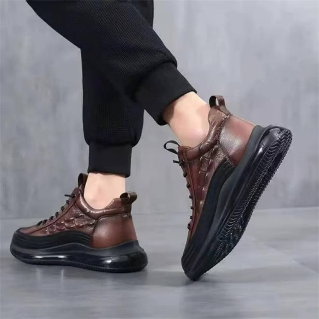 Zapatos Casuales de Cuero con Amortiguaci贸n de Aire para Hombre - Imagen 4