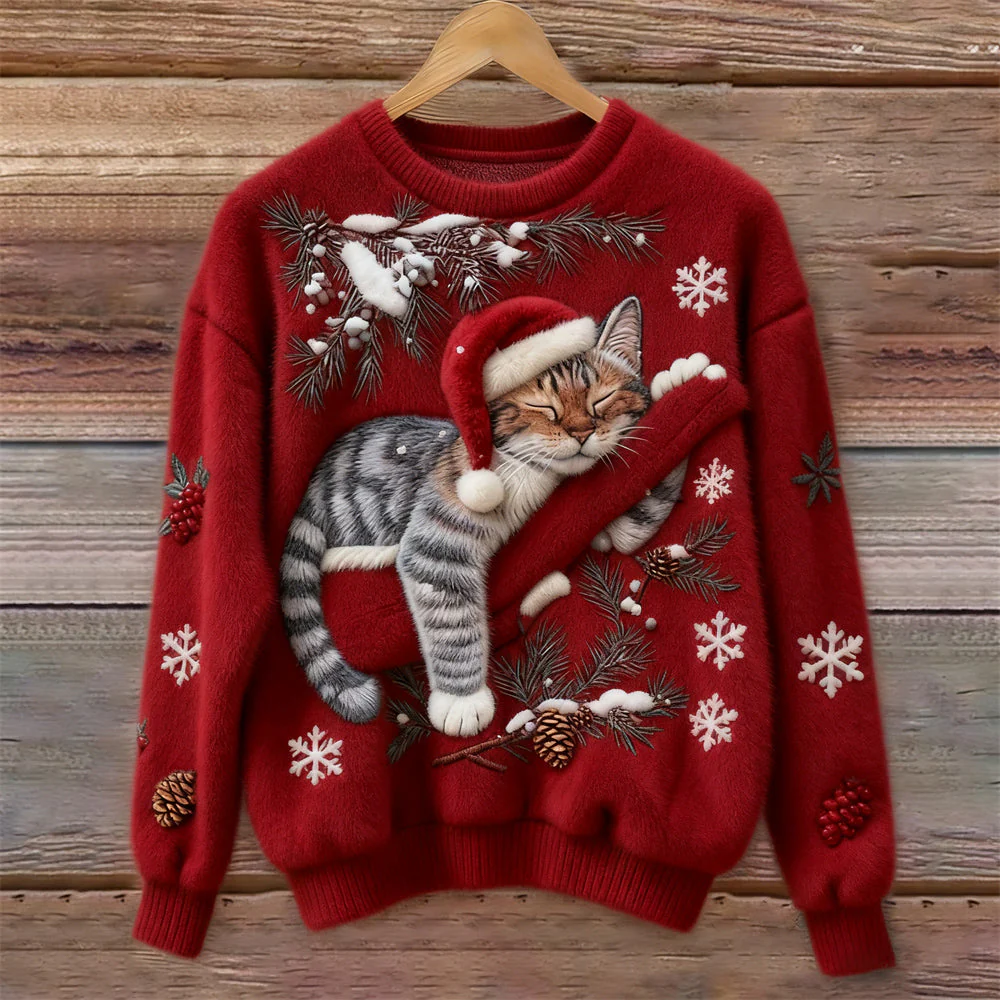 Nevita™ | Suéter Navideño Suave con Gato Festivo - Imagen 9