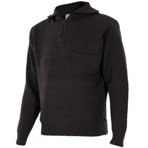 Jersey de punto con cremallera, bolsillo y refuerzo hombros y codos