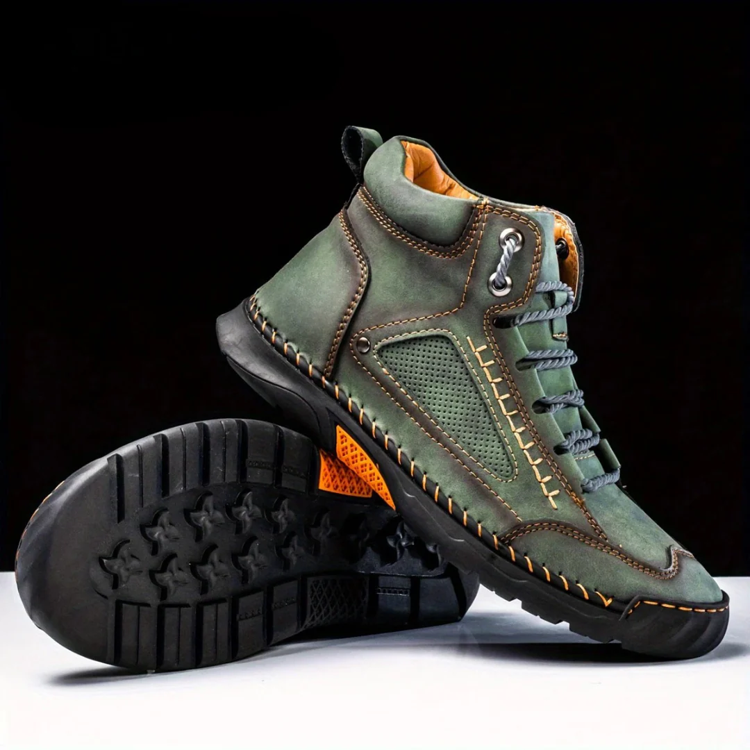 Botas ergon贸micas de cuero cosido para hombre庐 - Imagen 8