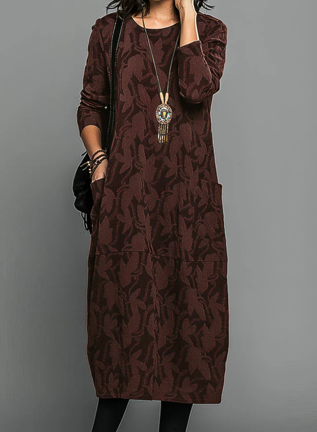 Cassie | Vestido casual de invierno con cuello redondo - Imagen 3