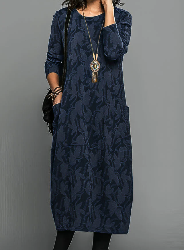 Cassie | Vestido casual de invierno con cuello redondo - Imagen 4