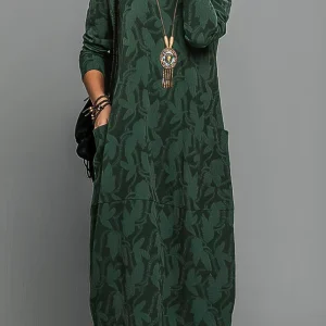 Cassie | Vestido casual de invierno con cuello redondo