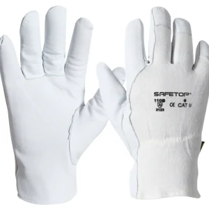 Guante ARES piel flor suave y algodón en dorso SAFETOP G110B
