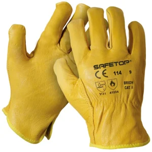 Guante de piel BRIÓN amarillo SAFETOP 114