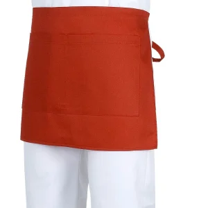 Delantal francés corto 2 bolsillos. 35x50