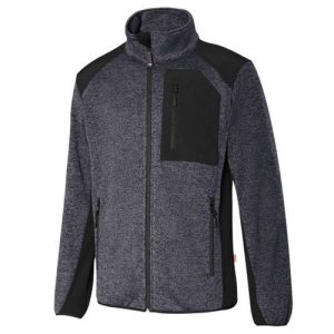 Chaqueta de punto afelpado con contraste en soft shell