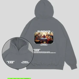 Hoodie gris piedra Ultima Cena (UNISEX)