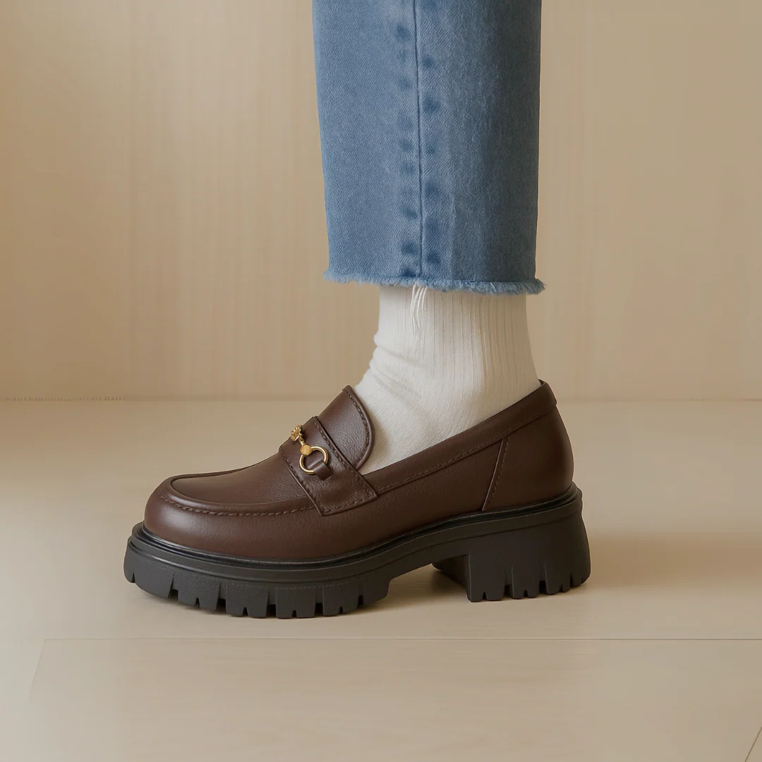 Zapatos mocasines con cu帽a para mujer - Imagen 9