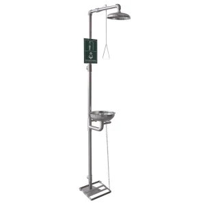 Conjunto de ducha y lavaojos en acero inox. SAFETOP 11011